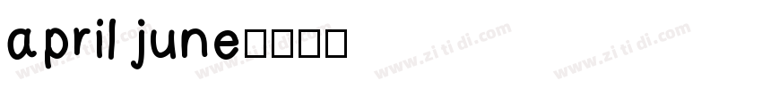 april june字体转换